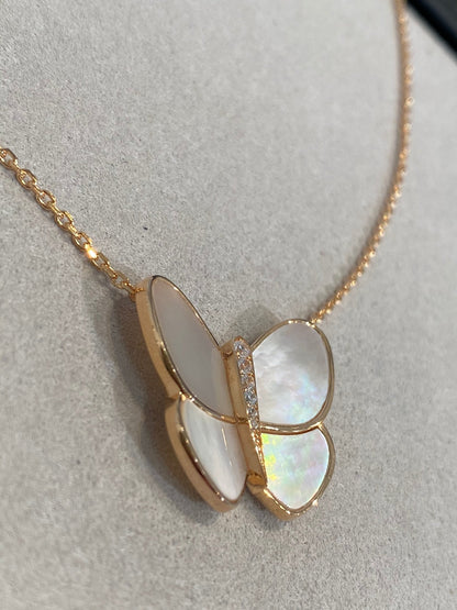 [Eterna Jewels]BUTTERFLY GOLD MOP DIAMOND NECKLACE