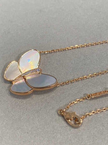 [Eterna Jewels]BUTTERFLY GOLD MOP DIAMOND NECKLACE