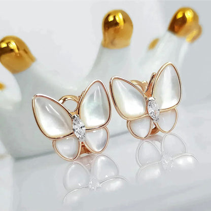 [Eterna Jewels]BUTTERFLY MOP DIAMOND EARRINGS