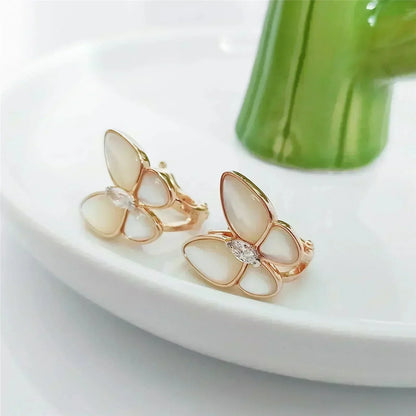 [Eterna Jewels]BUTTERFLY MOP DIAMOND EARRINGS