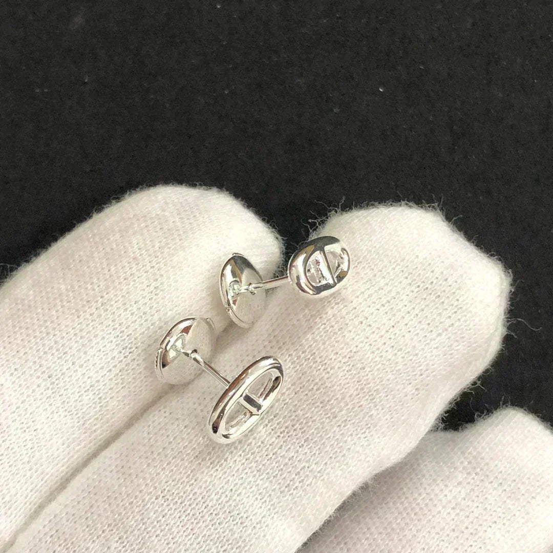[Eterna Jewels]CHAINE SMALL EARRINGS GOLD AND SILVER