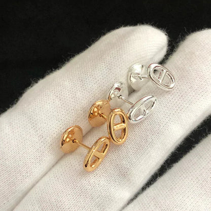 [Eterna Jewels]CHAINE SMALL EARRINGS GOLD AND SILVER