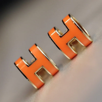 [Eterna Jewels]MINI POP H EARRINGS ORANGE