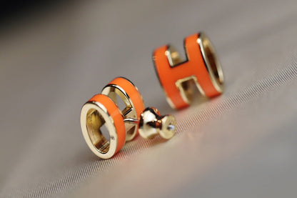 [Eterna Jewels]MINI POP H EARRINGS ORANGE