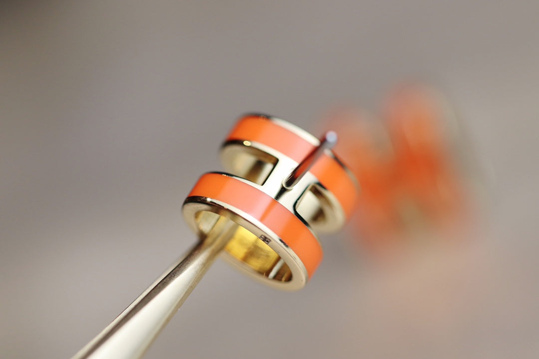 [Eterna Jewels]MINI POP H EARRINGS ORANGE