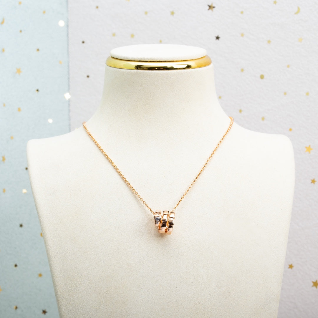 [Eterna Jewels]SERPENTI PINK GOLD NECKLACE DIAMOND