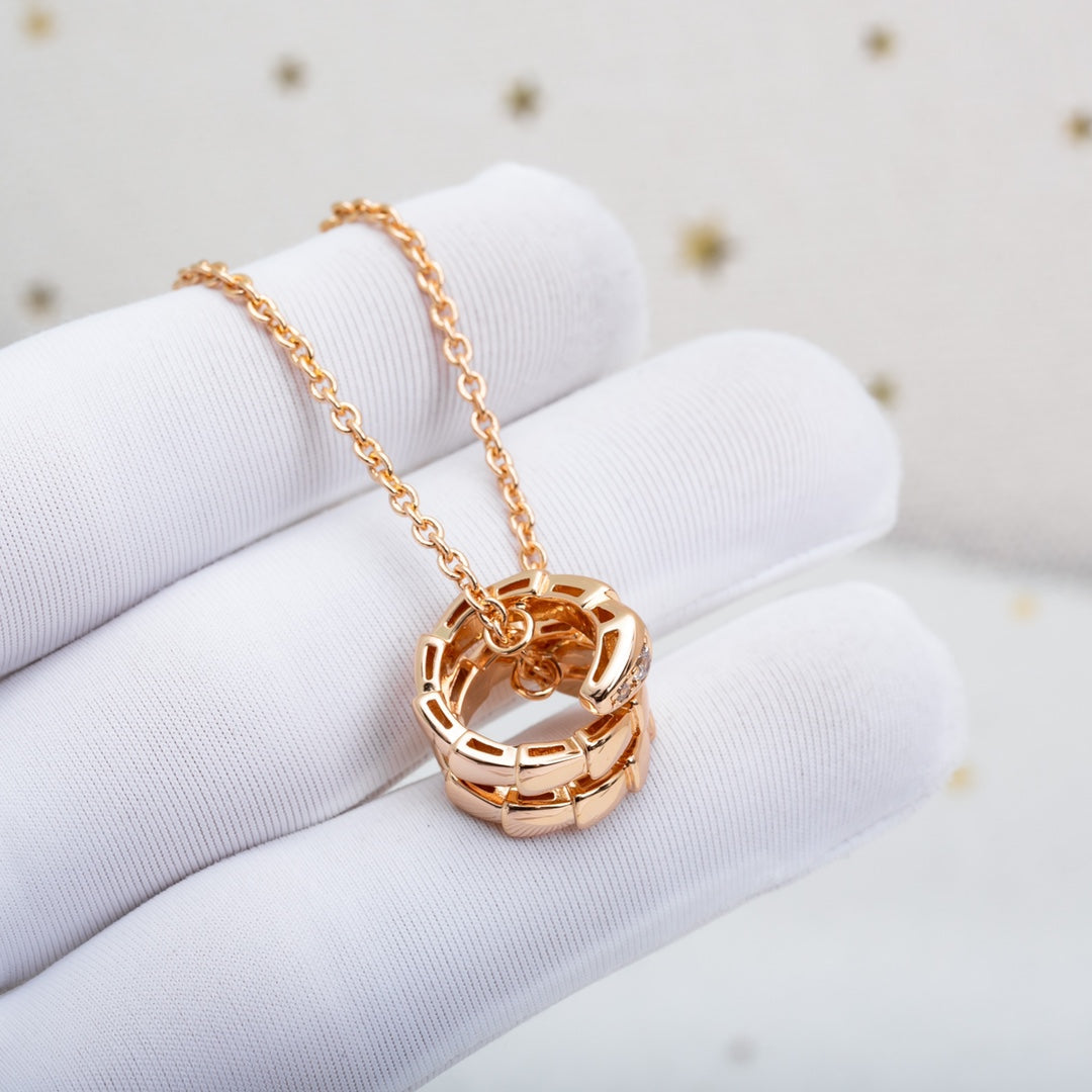 [Eterna Jewels]SERPENTI PINK GOLD NECKLACE DIAMOND
