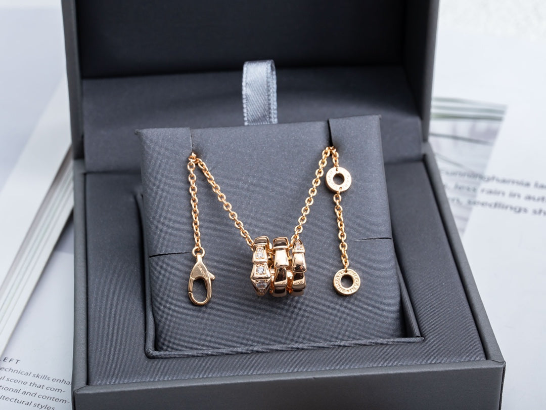 [Eterna Jewels]SERPENTI PINK GOLD NECKLACE DIAMOND