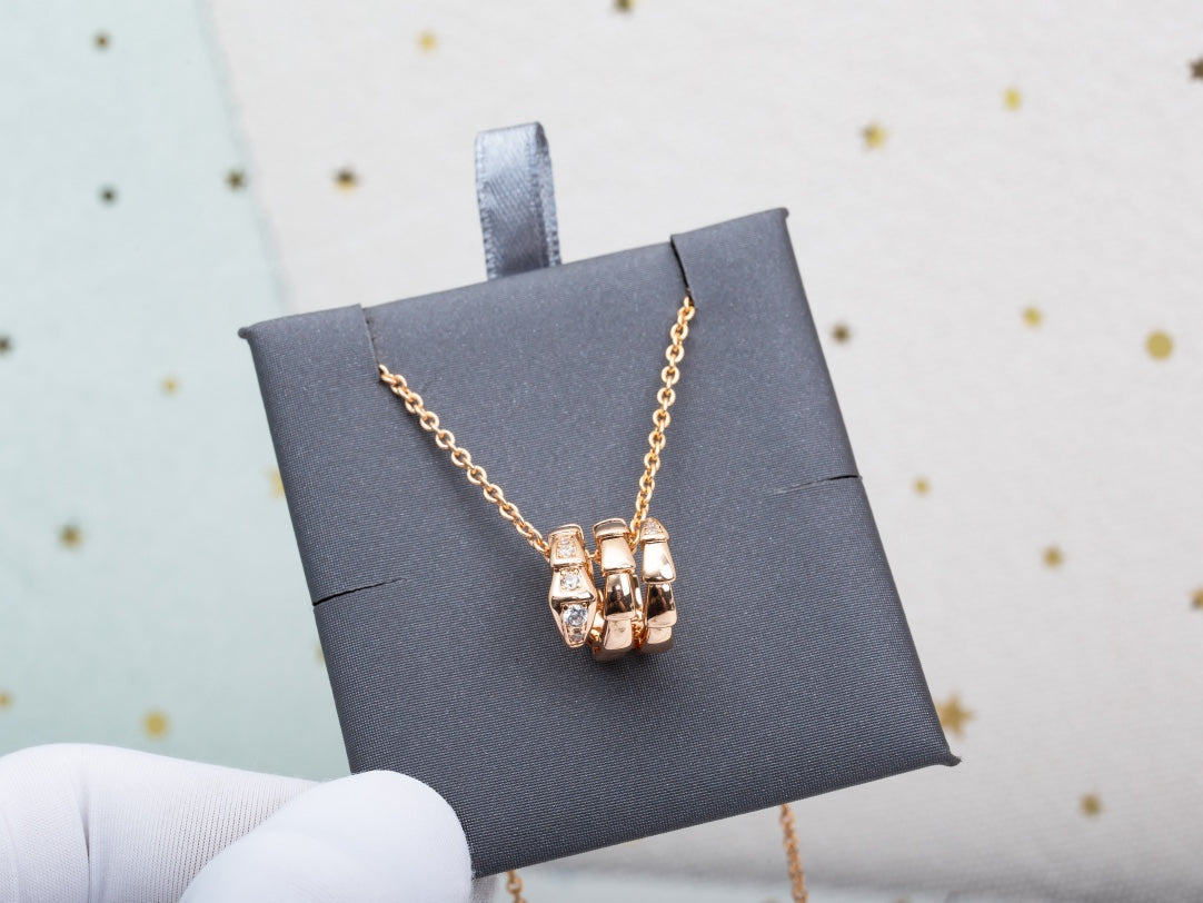 [Eterna Jewels]SERPENTI PINK GOLD NECKLACE DIAMOND