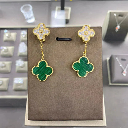 [Eterna Jewels]CLOVER  2 MOTIFS  DIAMOND  EARRINGS (MULTIPLE CHOICESç´