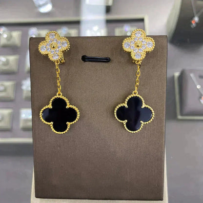 [Eterna Jewels]CLOVER  2 MOTIFS  DIAMOND  EARRINGS (MULTIPLE CHOICESç´