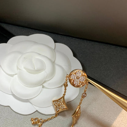 [Eterna Jewels]STAR AND SUN 4 MOTIFS GOLD DIAMONDS BRACELET