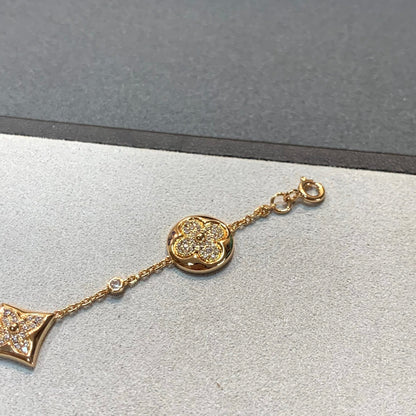 [Eterna Jewels]STAR AND SUN 4 MOTIFS GOLD DIAMONDS BRACELET
