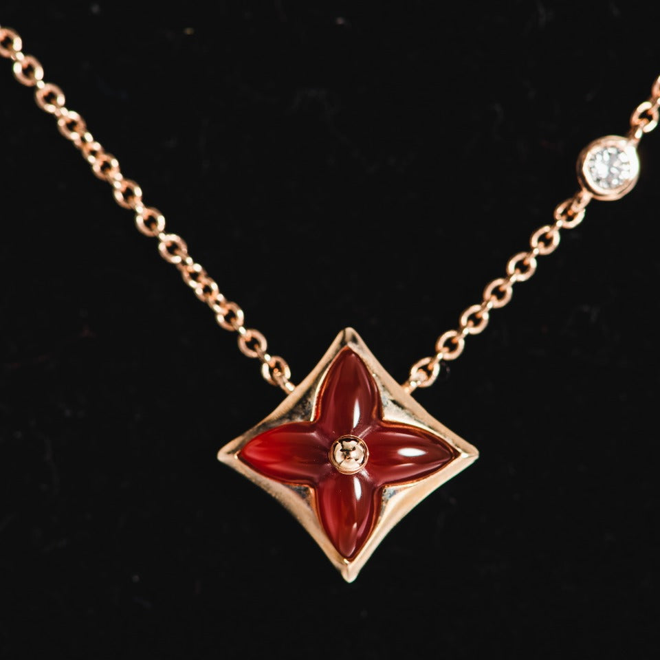 [Eterna Jewels]STAR NECKLACE PINK GOLD 1 DIAMOND