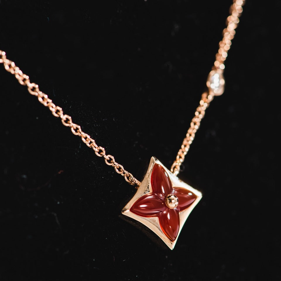 [Eterna Jewels]STAR NECKLACE PINK GOLD 1 DIAMOND