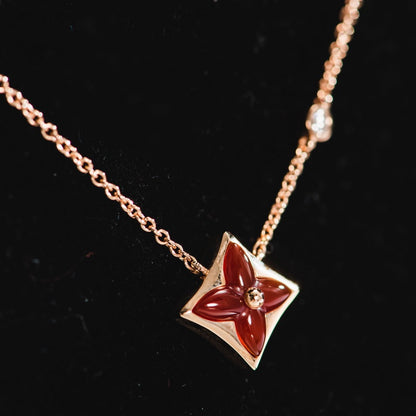 [Eterna Jewels]STAR NECKLACE PINK GOLD 1 DIAMOND