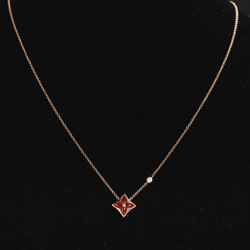 [Eterna Jewels]STAR NECKLACE PINK GOLD 1 DIAMOND