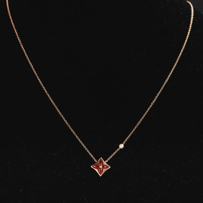 [Eterna Jewels]STAR NECKLACE PINK GOLD 1 DIAMOND