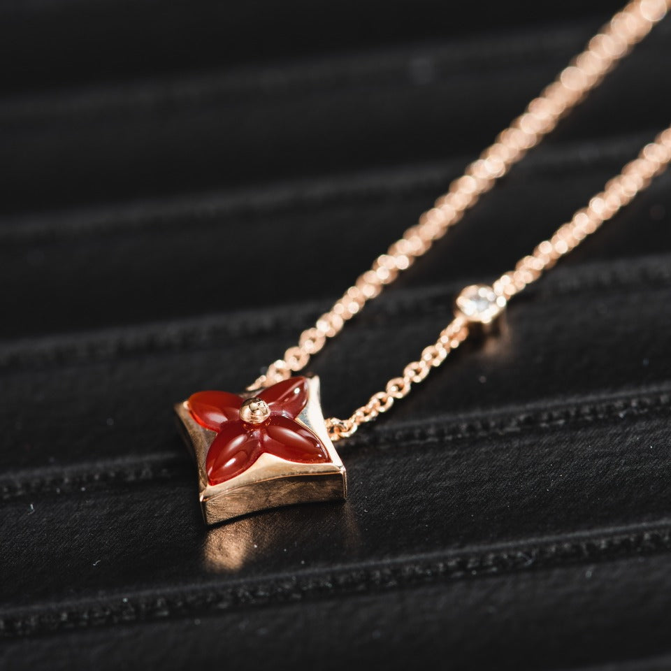 [Eterna Jewels]STAR NECKLACE PINK GOLD 1 DIAMOND