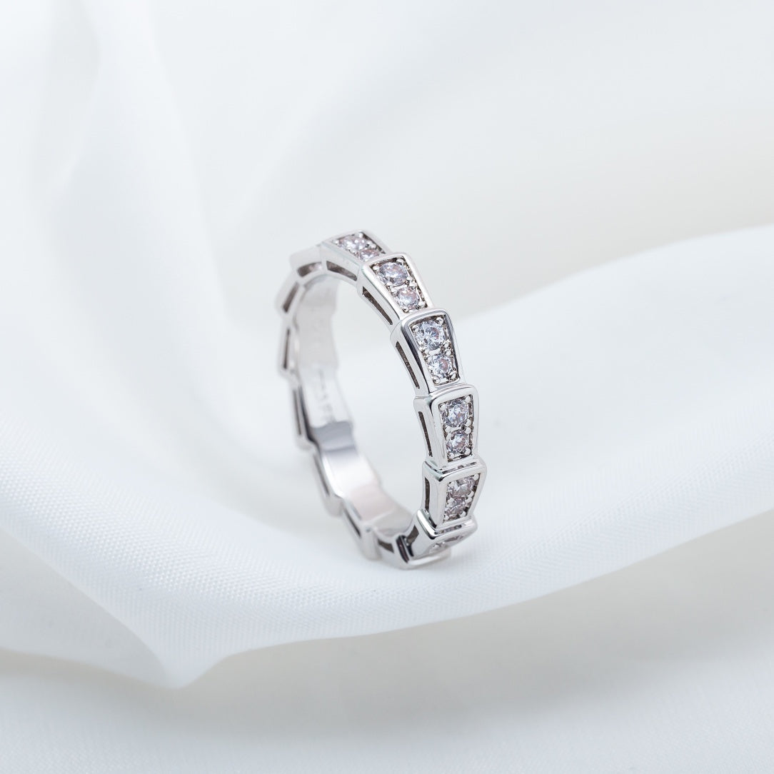 [Eterna Jewels]SERPENTI RING SILVER DIAMOND PAVED 3MM