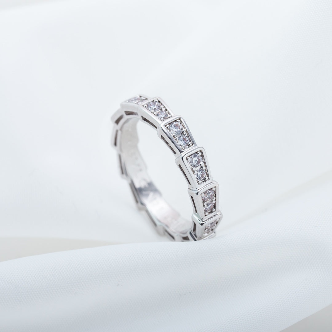 [Eterna Jewels]SERPENTI RING SILVER DIAMOND PAVED 3MM