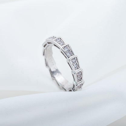 [Eterna Jewels]SERPENTI RING SILVER DIAMOND PAVED 3MM