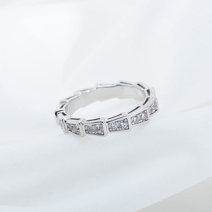 [Eterna Jewels]SERPENTI RING SILVER DIAMOND PAVED 3MM
