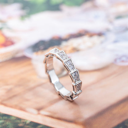 [Eterna Jewels]SERPENTI RING SILVER DIAMOND PAVED 3MM