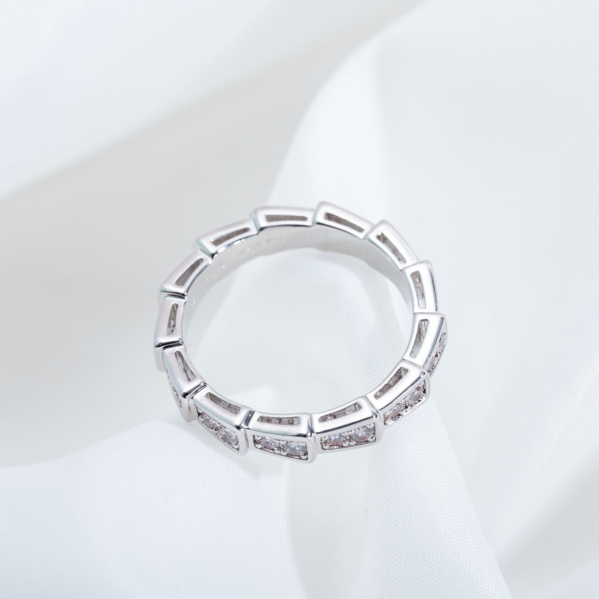 [Eterna Jewels]SERPENTI RING SILVER DIAMOND PAVED 3MM