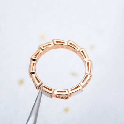 [Eterna Jewels]SERPENTI RING PINK GOLD DIAMOND MOP 3MM