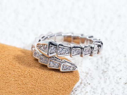[Eterna Jewels]SERPENTI RING SILVER DIAMOND PAVED 4MM