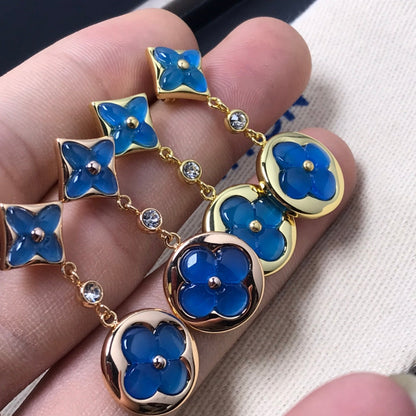 [Eterna Jewels]STAR AND SUN AGATE DIAMOND EARRINGS