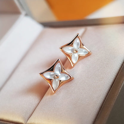[Eterna Jewels]STAR MOP PINK GOLD EARRINGS