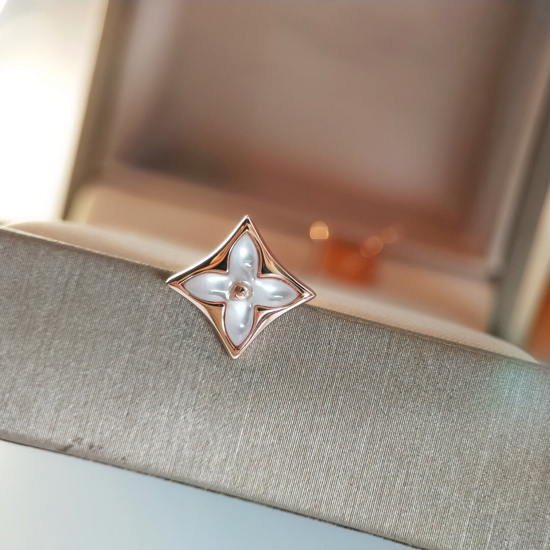 [Eterna Jewels]STAR MOP PINK GOLD EARRINGS