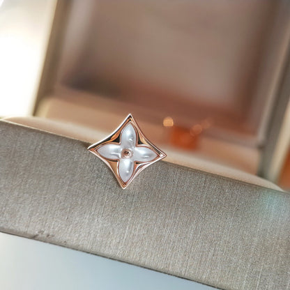 [Eterna Jewels]STAR MOP PINK GOLD EARRINGS