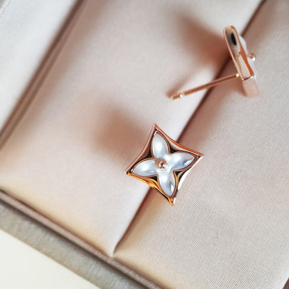 [Eterna Jewels]STAR MOP PINK GOLD EARRINGS