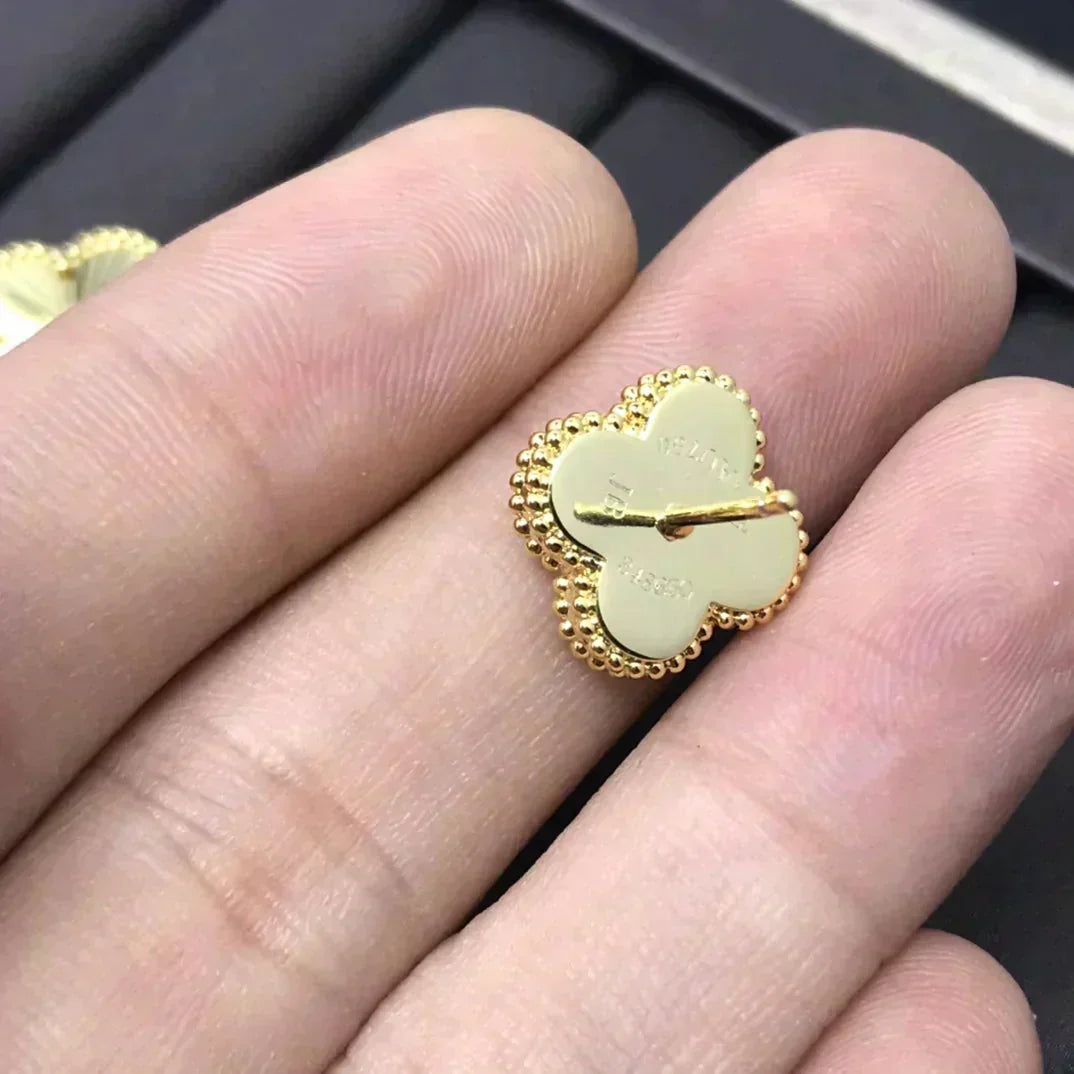 [Eterna Jewels]CLOVER MINI 9.5MM LASER EARRINGS