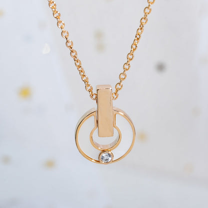 [Eterna Jewels]GARI NECKLACE PINK GOLD MOP