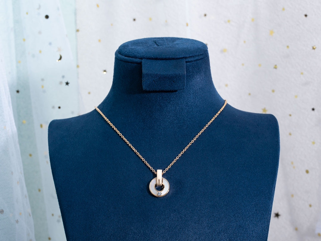 [Eterna Jewels]GARI NECKLACE PINK GOLD MOP