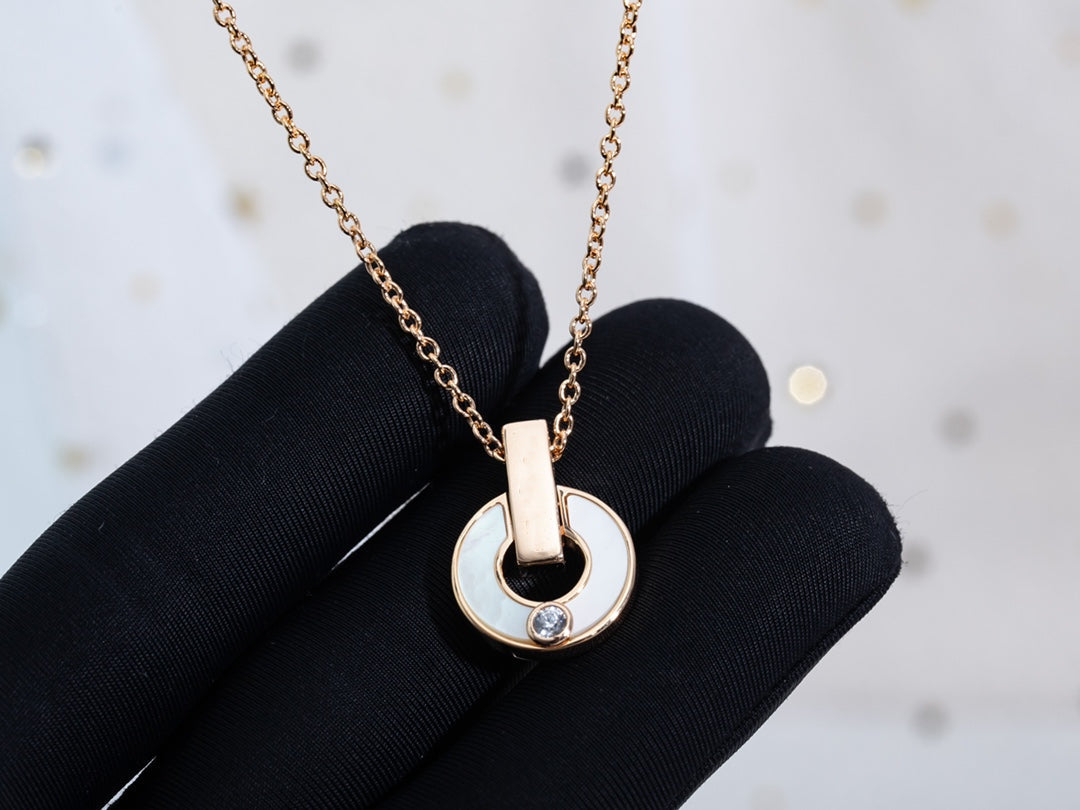 [Eterna Jewels]GARI NECKLACE PINK GOLD MOP