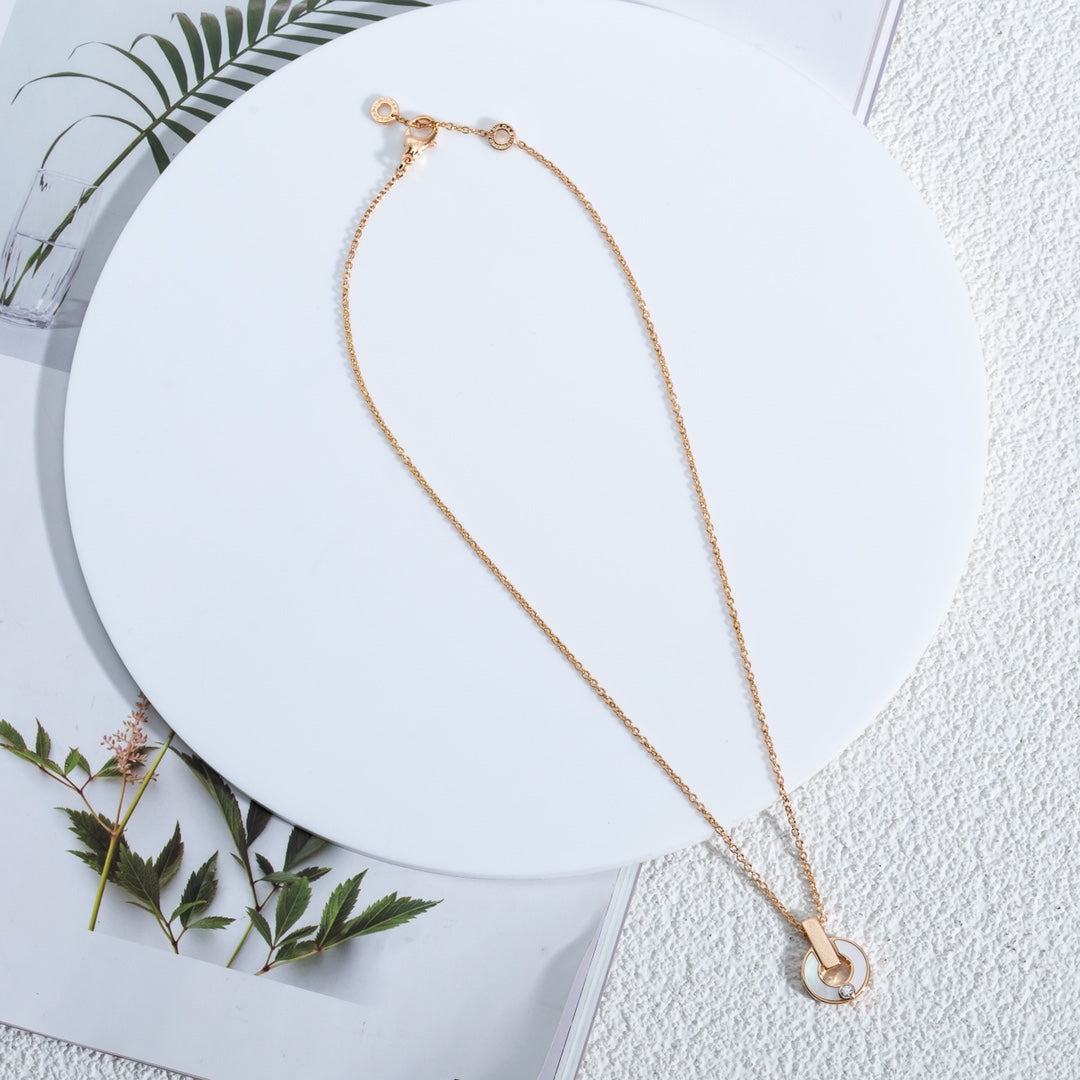 [Eterna Jewels]GARI NECKLACE PINK GOLD MOP