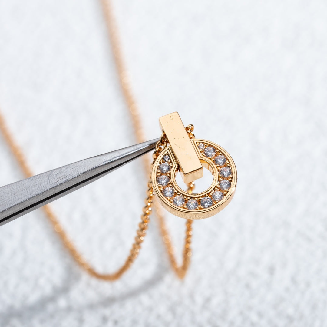[Eterna Jewels]GARI NECKLACE PINK GOLD DIAMOND