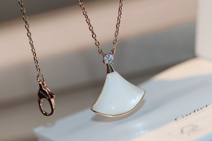 [Eterna Jewels]DREAM NECKLACE WHITE MOP PINK GOLD 1 DIAMOND