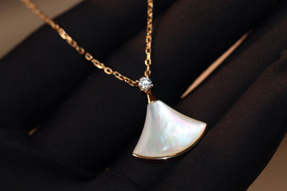 [Eterna Jewels]DREAM NECKLACE WHITE MOP PINK GOLD 1 DIAMOND