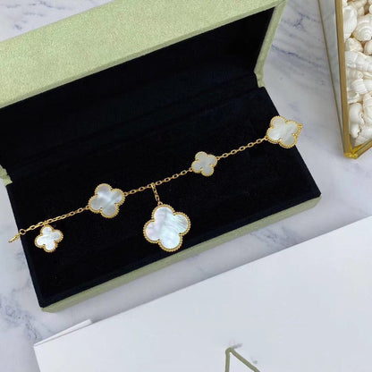 [Eterna Jewels]MAGIC CLOVER MOP GOLD BRACELET 5 MOTIFS