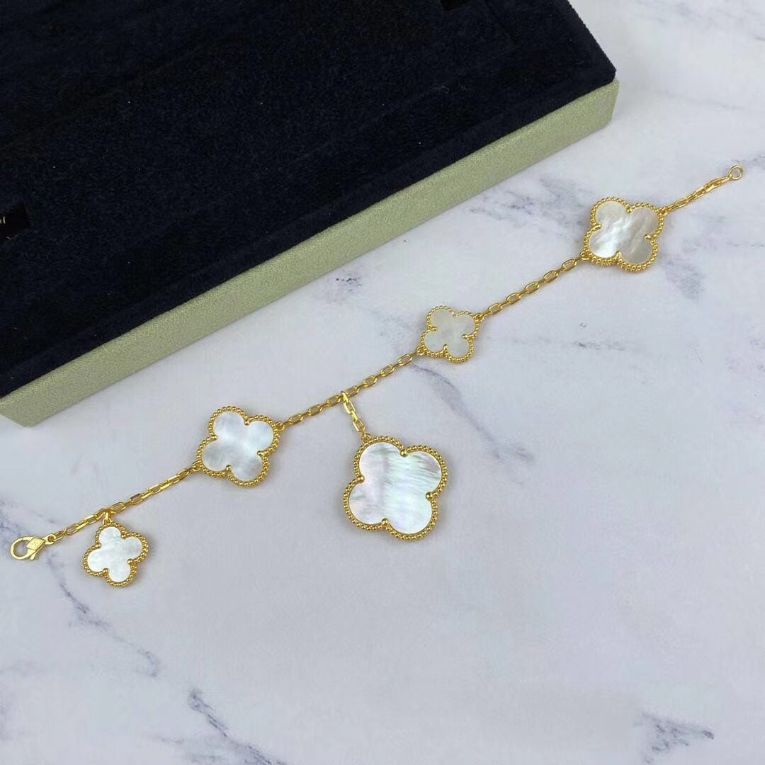 [Eterna Jewels]MAGIC CLOVER MOP GOLD BRACELET 5 MOTIFS