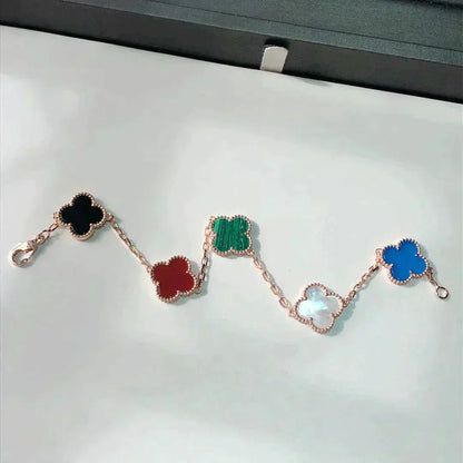 [Eterna Jewels]CLOVER 5 MOTIFS MULTICOLOR BRACELET