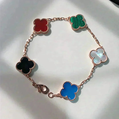 [Eterna Jewels]CLOVER 5 MOTIFS MULTICOLOR BRACELET