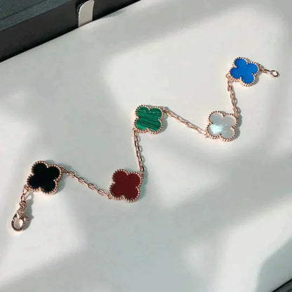 [Eterna Jewels]CLOVER 5 MOTIFS MULTICOLOR BRACELET