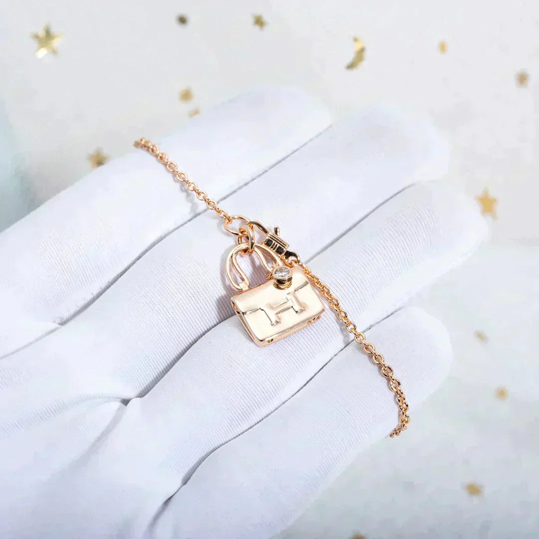 [Eterna Jewels]AMULETTE PEDANT ROSE GOLD NECKLACE